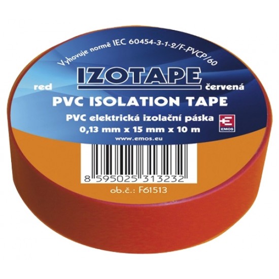 Izolačná páska PVC 15 10m červená