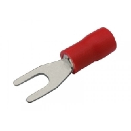 Vidlička 3.2mm, vodič 0.5-1.5mm červená