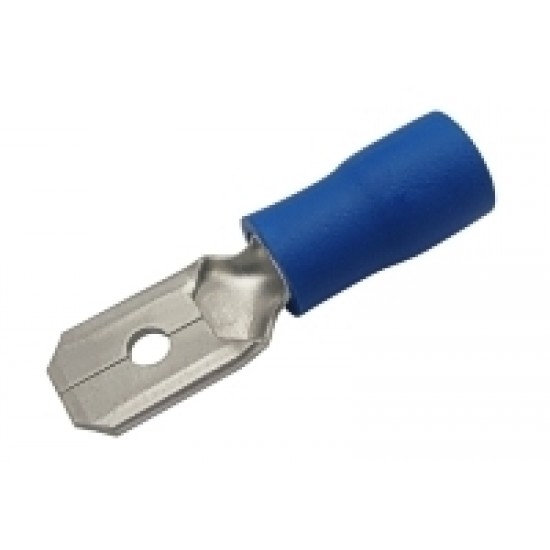 Konektor faston 6.3mm, vodič 1.5-2.5mm modrý