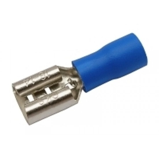 Zdierka faston 6.3mm ,vodič 1.5-2.5mm modrá