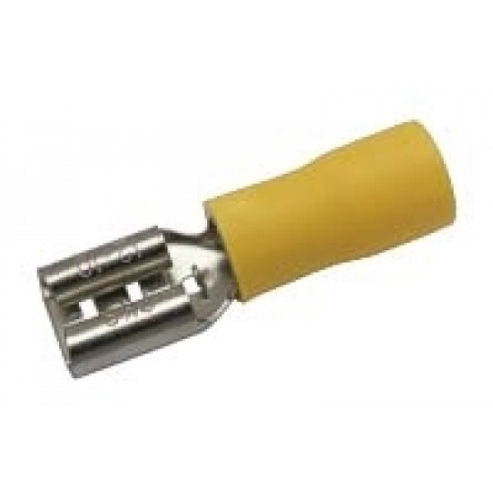 Zdierka faston 6.3mm, vodič 4.0-6.0mm žltá