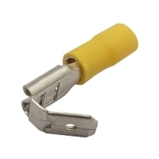 Zdierka faston rozvádzač 6.3mm, vodič 4.0-6.0mm žltý