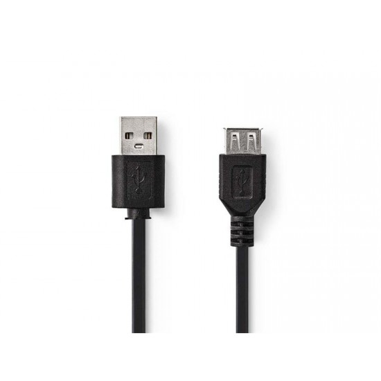 Kábel 1x USB 2.0 A konektor - 1x USB 2.0 A zdierka 1m NEDIS