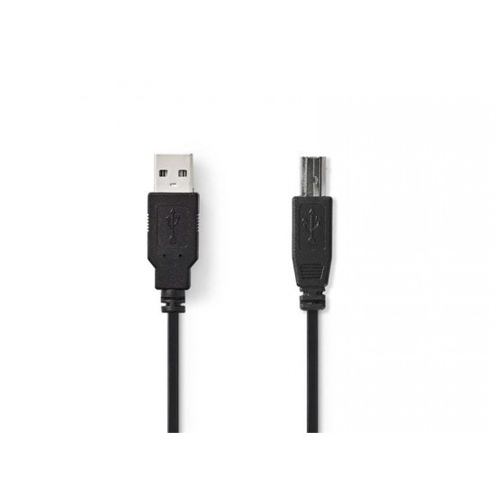Kábel 1x USB 2.0 A konektor - 1x USB 2.0 B zdierka 3m NEDIS
