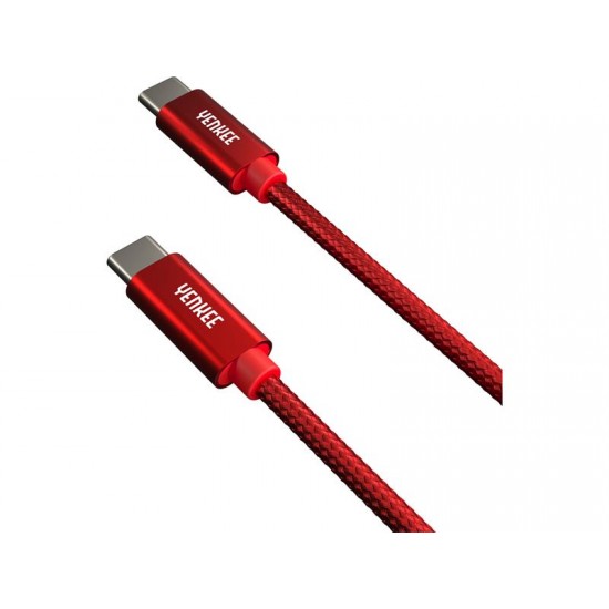 Kábel YENKEE YCU C101 RD USB-C 2.0USB-C 1m