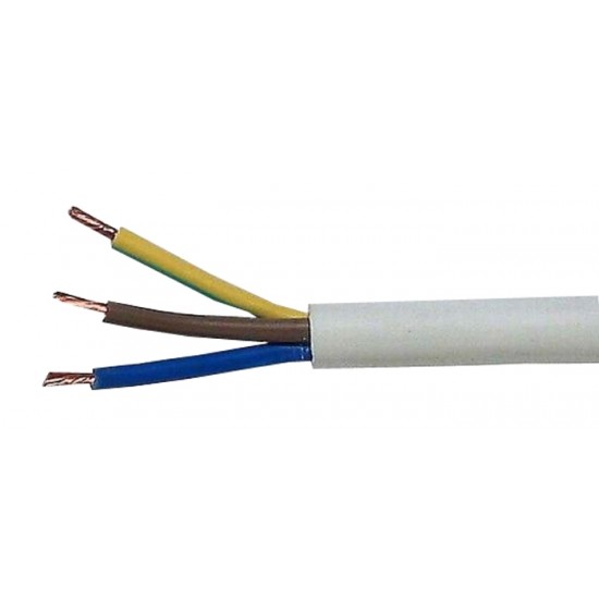 Kábel 3x0,75mm2 guľatý 230V H05VV-F (CYSY)