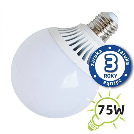LED žiarovka G95 E27/230V 12W (Al) - biela teplá (záruka 3 roky)