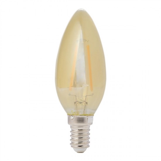 Žiarovka LED C35 E14 2W RETLUX RFL 225 teplá biela, filament Amber