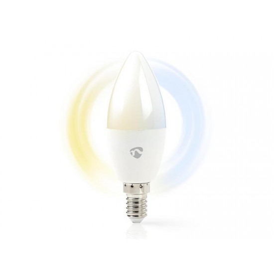 Múdra WiFi žiarovka LED E14 4.5W biela NEDIS WIFILW13WTE14