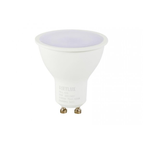 Žiarovka LED GU10 9W biela studená RETLUX RLL 418