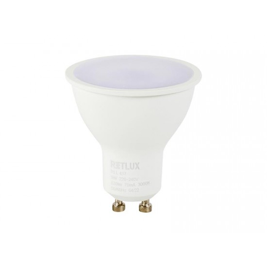 Žiarovka LED GU10 9W biela teplá RETLUX RLL 417