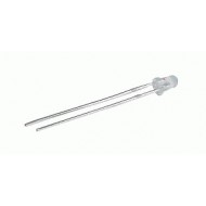 LED 3mm modrá 6800mcd 25° čirá