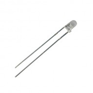 LED 3mm, žltá (590nm), svietivosť 2500 mcd, 30°, číra, IF=20mA, VF=2.2V