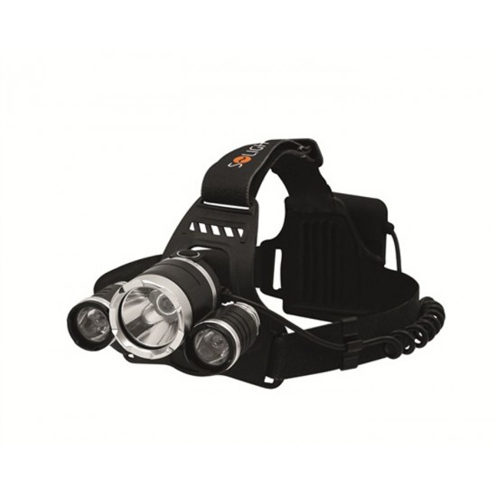 Svietidlo čelovka LED SUPER POWER, 900lm, 3x Cree LED, 4x AA