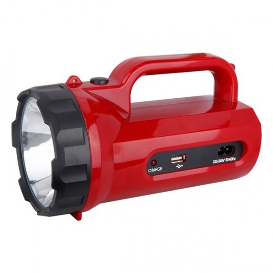 Svietidlo nabíjacie LED s power bankom, 5W, 235lm, červená