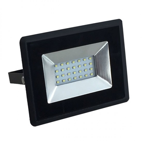 LED vonkajší reflektor SLIM, 20W, 1700lm, 4000K, AC 230V, čierna
