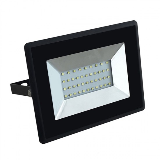 LED vonkajší reflektor SLIM, 30W, 2500lm, 4000K, AC 230V, čierna