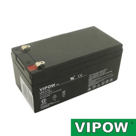 Batéria olovená 12V / 3.3Ah VIPOW bezúdržbový akumulátor