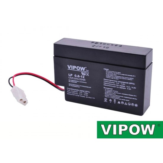 Batéria olovená 12V/ 0,8Ah VIPOW bezúdržbový akumulátor