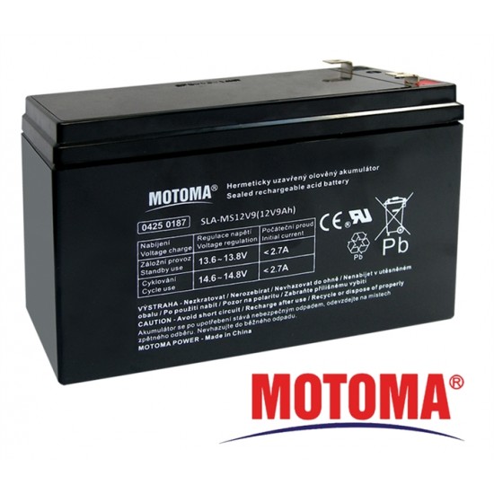 Batéria olovená 12V/ 9Ah MOTOMA bezúdržbový akumulátor