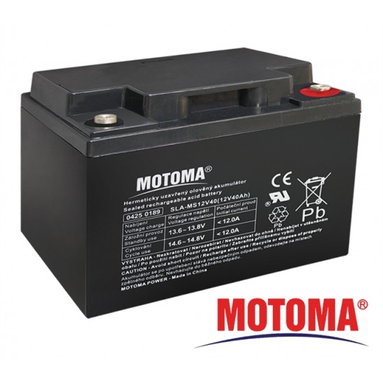 Batéria olovená 12V/ 40Ah MOTOMA bezúdržbový akumulátor