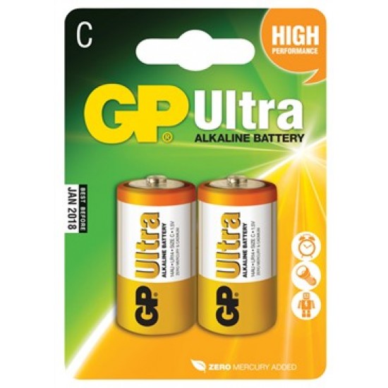 Batéria C (R14) alkalická GP Ultra Alkaline R14