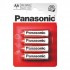 Batéria R6 (AA) Red zinkouhlíková, PANASONIC 4BP