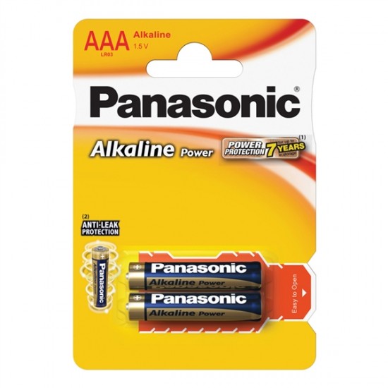 Batéria AAA(LR03) alkalická PANASONIC Alkaline Power 2BP