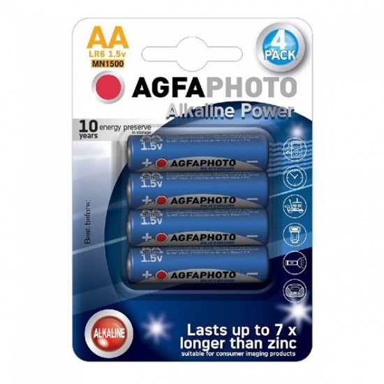 Batéria AA (LR6) alkalická AGFAPHOTO Power 4ks  blister
