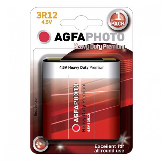 Batéria 3R12 (4.5V-plochá) Zn AGFAPHOTO 1ks  blister