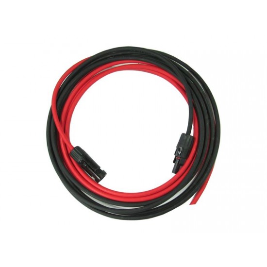 Solárny kábel 4mm2, červený+čierny s konektormi MC4, 10m