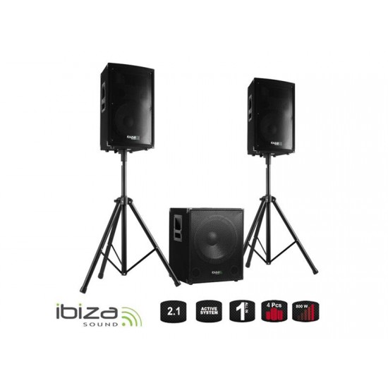 Reprosústava IBIZA CUBE1512 - aktívny ozvučovací set