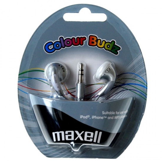 Slúchadla Maxell 303362 Colour Budz Silver