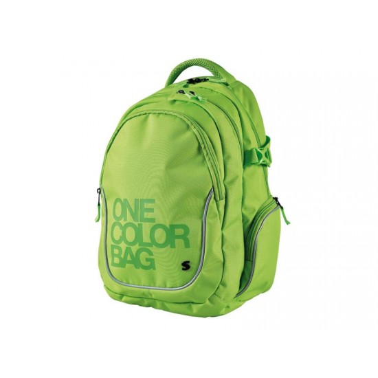 Batoh študentský Stil One Colour zelený