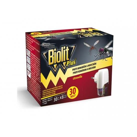 BIOLIT Plus elektrický odparovač 30 nocí proti muchám a komárom 31ml