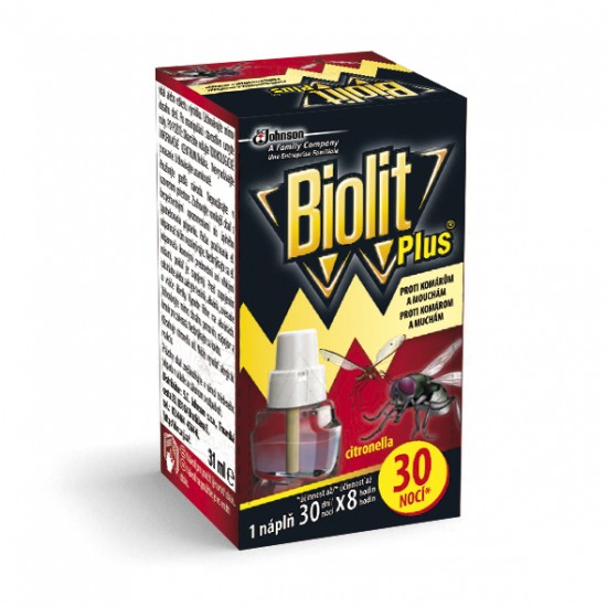 BIOLIT Plus tekutá náplň 30 nocí proti muchám a komárom 31ml