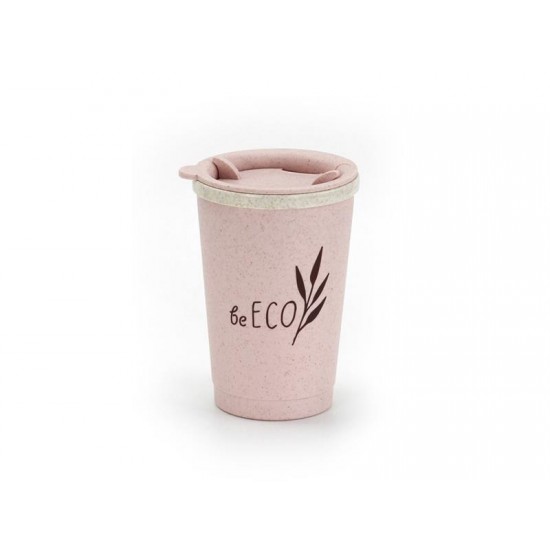 Kelímok s viečkom G21 beECO Espresso 280ml ružový