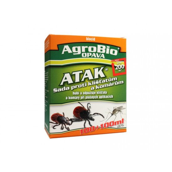 Sada proti kliešťom a komárom AgroBio Atak 200 ml