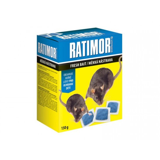 Nástraha proti myšiam, potkanom a krysám AgroBio Ratimor 150g