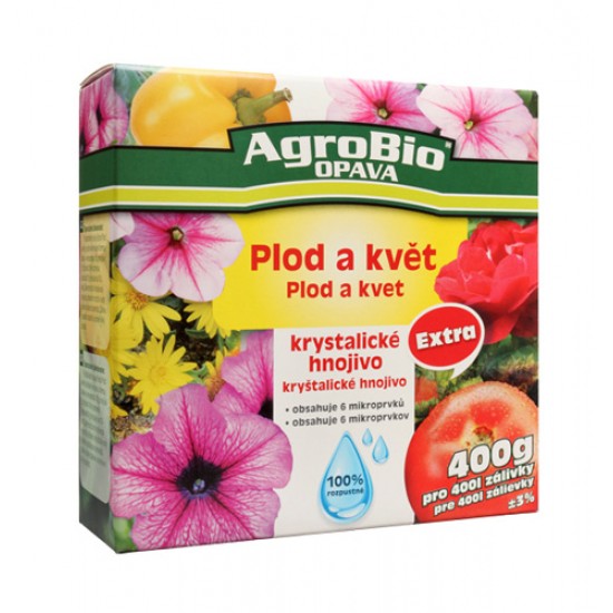 Hnojivo kryštalické AgroBio KH Extra Plod a kvet 400g
