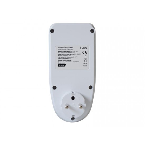 Digitálny merač spotreby elektrickej energie Geti GPM01