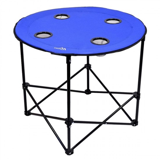 Stôl kempingový skladací SPLIT modrý