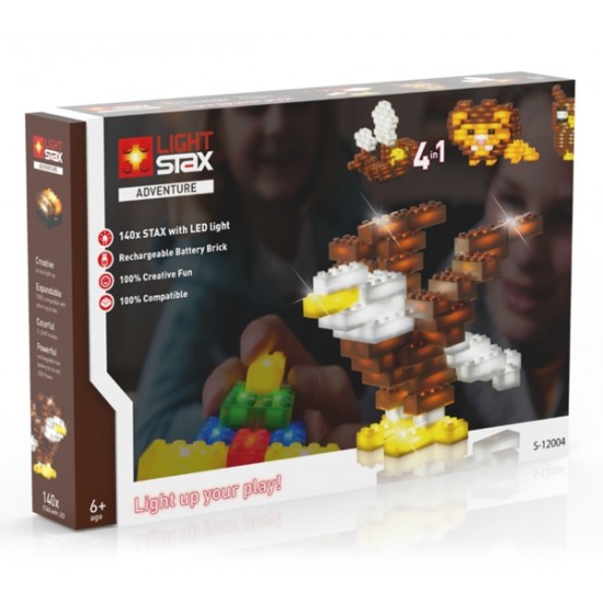 Stavebnica LIGHT STAX ADVENTURE 4v1 kompatibilná s LEGO