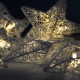 Reťaz vianočné hviezdy biele prepletané SOLIGHT 1V203