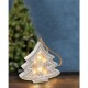 Drevený LED stromček, 6LED, teplá biela