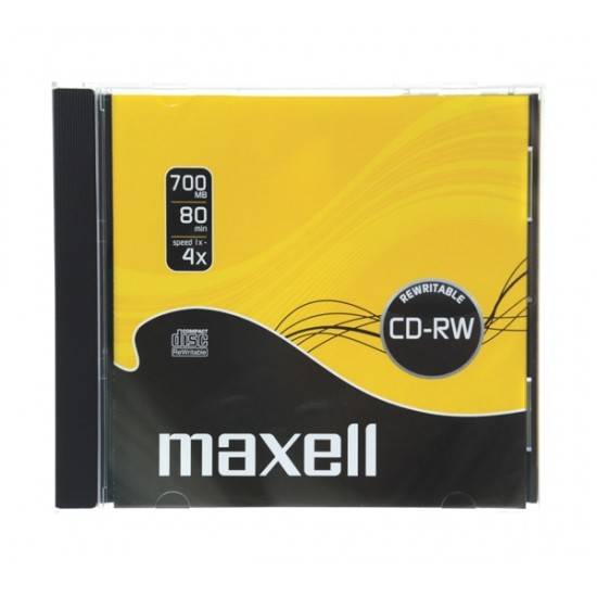 CD-RW 700MB MAXELL 4x 1PK JC Prepisovateľné