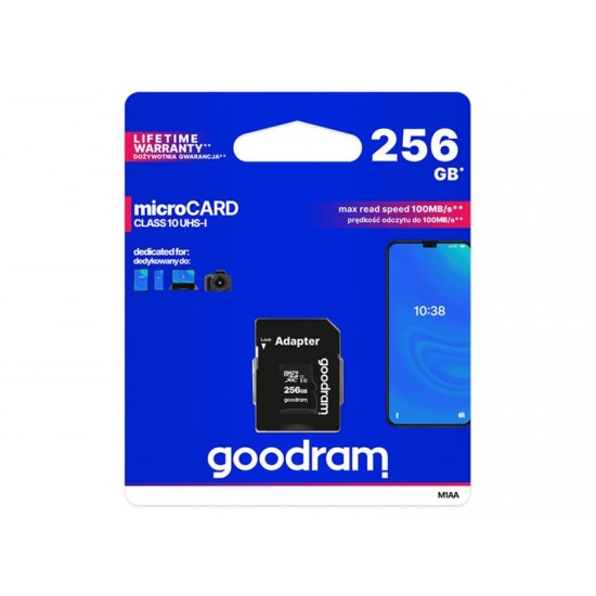Karta pamäťová GOODRAM microSD 256GB s adaptérom