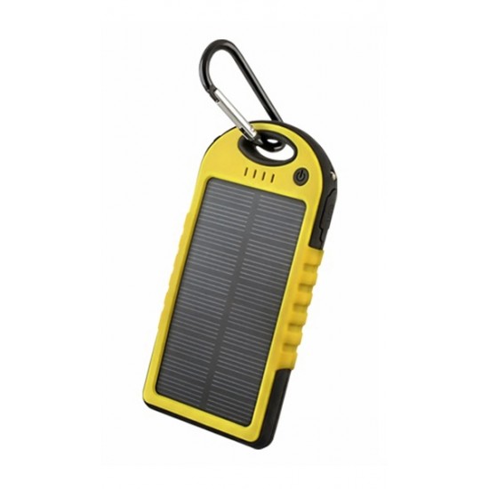 Externá batéria 5000 mAh, solárna, žltá FOREVER PB-016