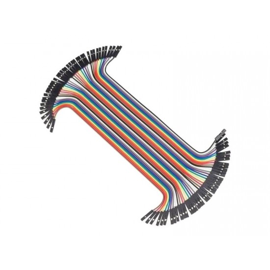Spojovacie drôty dupont 40pin, dĺžka 20 cm, samičky