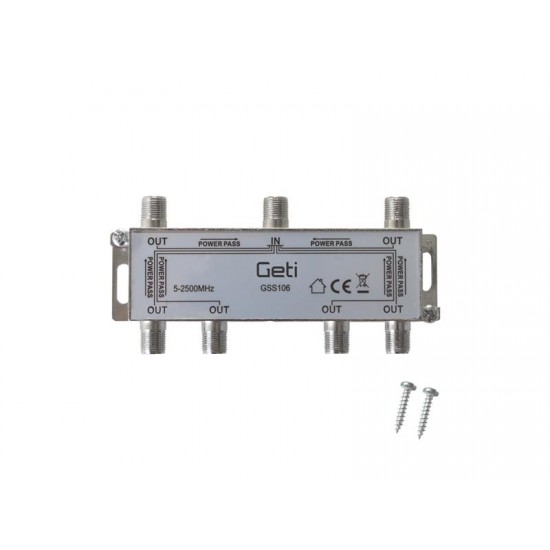 Anténny rozbočovač GETI GSS106 6 výstupov